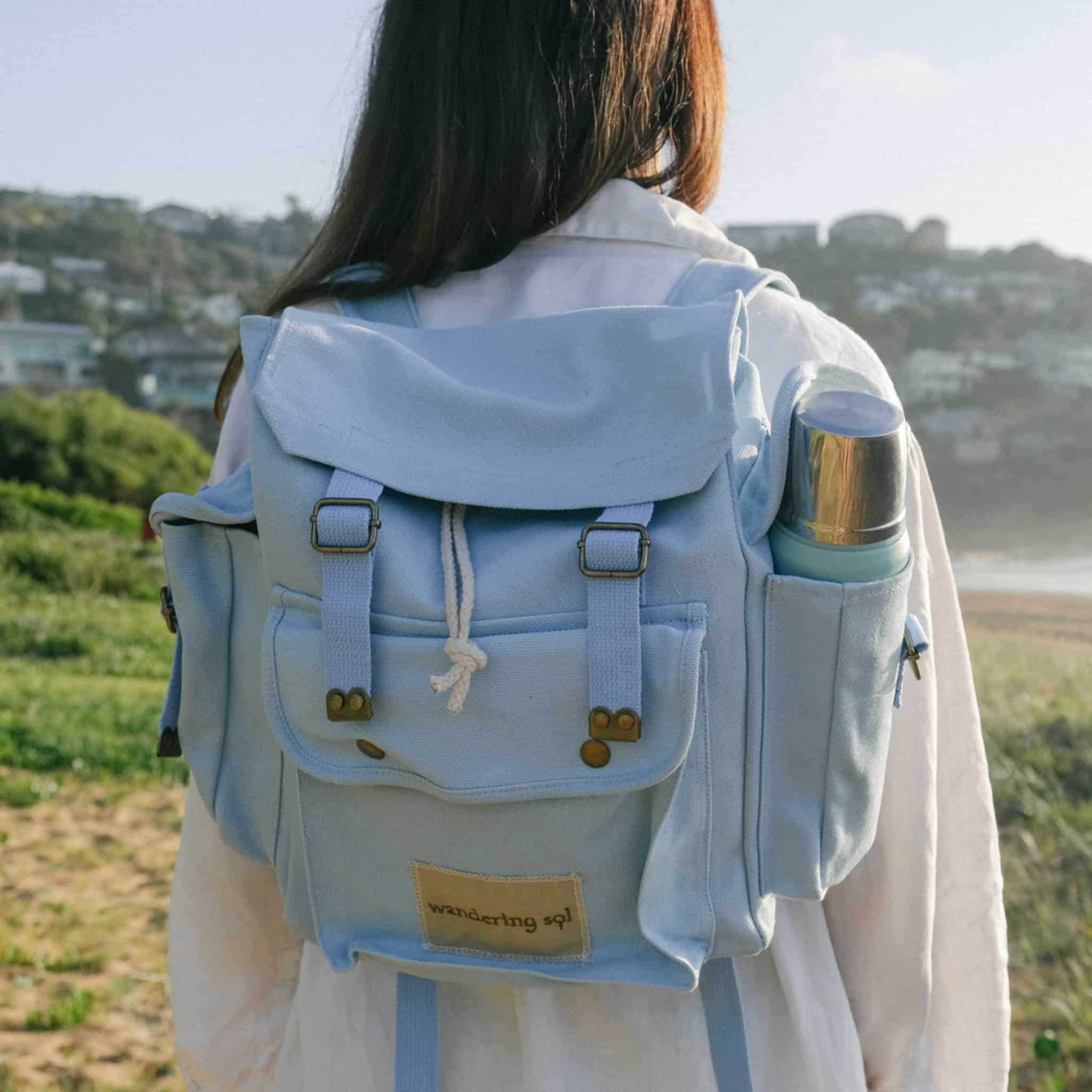 Pastel shop canvas backpack