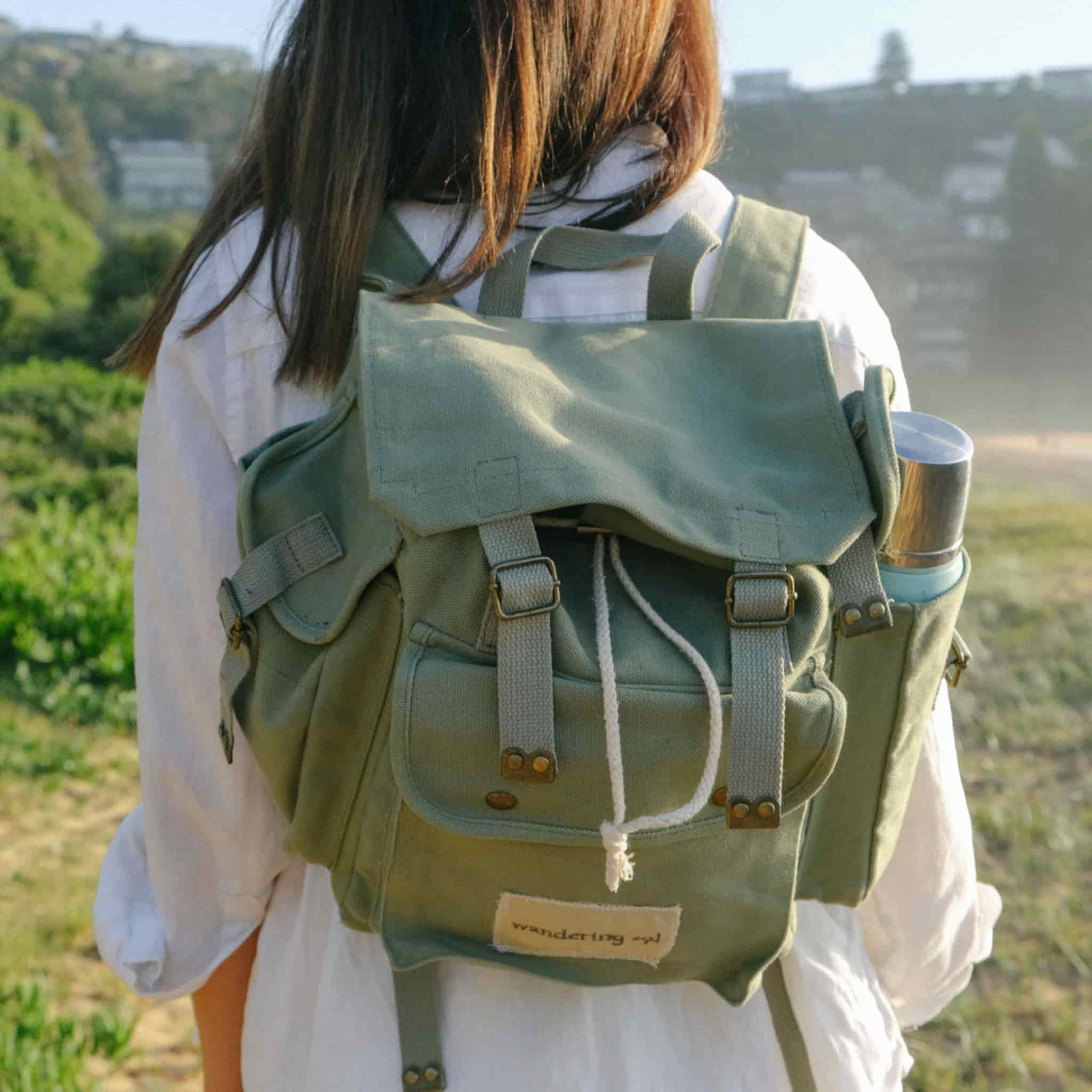 SOL SATCHEL Recycled Canvas BACKPACKS three colour ways